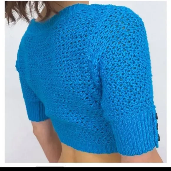 Free People Blue Knit Cardigan - Picture 8 of 9